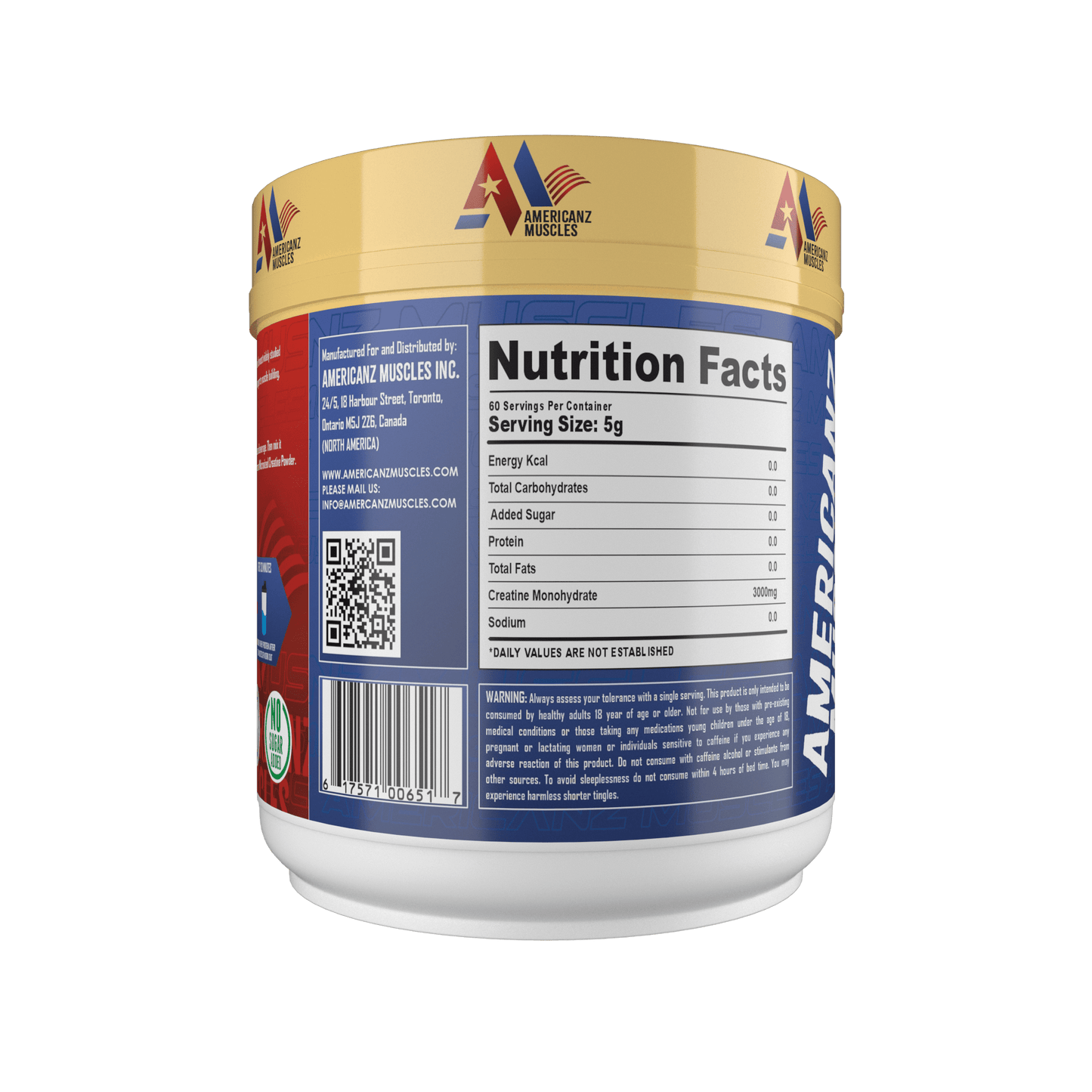 Americanz Muscles Creatine Monohydrate 60 Serving | Mango Madness