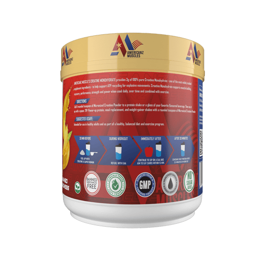 Americanz Muscles Creatine Monohydrate 60 Serving | Mango Madness