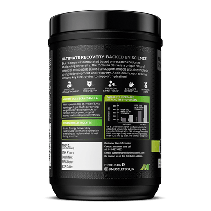 Muscletech EAA + Energy, Enhance Muscle Strength, Support Recovery & Electrolytes For Hydration Pack of 1 (396g)