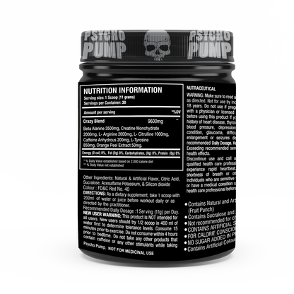 One Science Nutrition Psycho Pump PreWorkout - 330 gm (0.72 Lb)