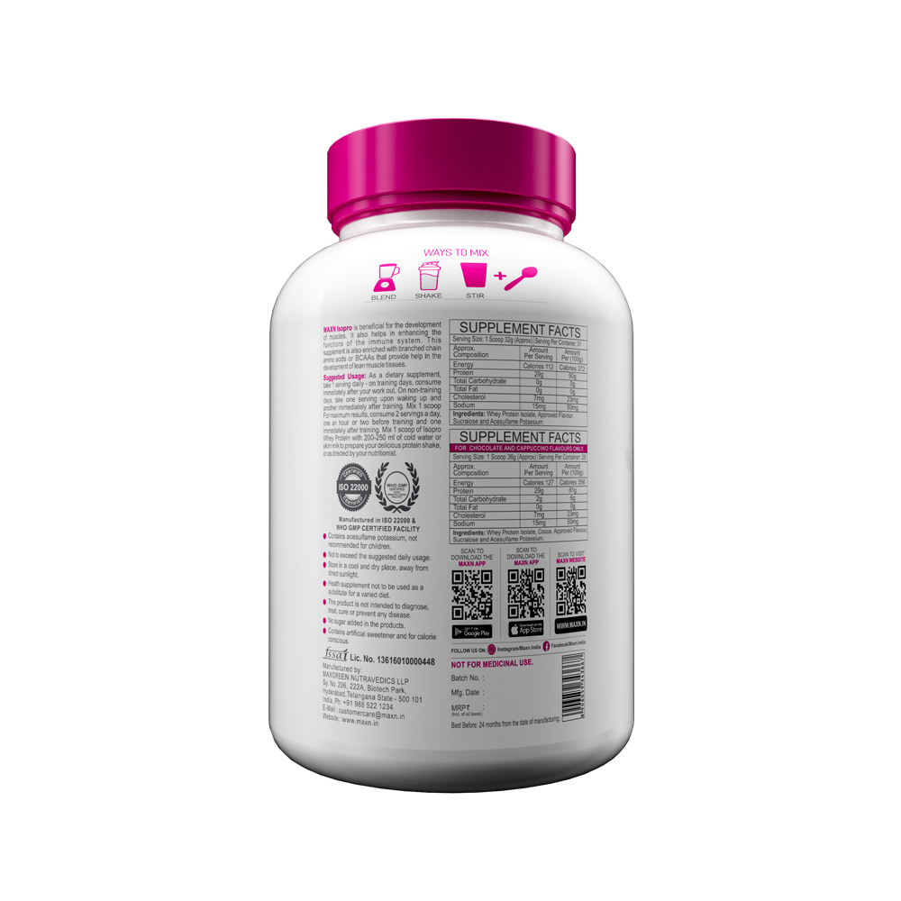 Maxn ISOPRO – Whey Protein Isolate 5lbs | Chocolate Ice Cream