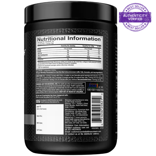 Muscletech™ Platinum 100% Glutamine 250g