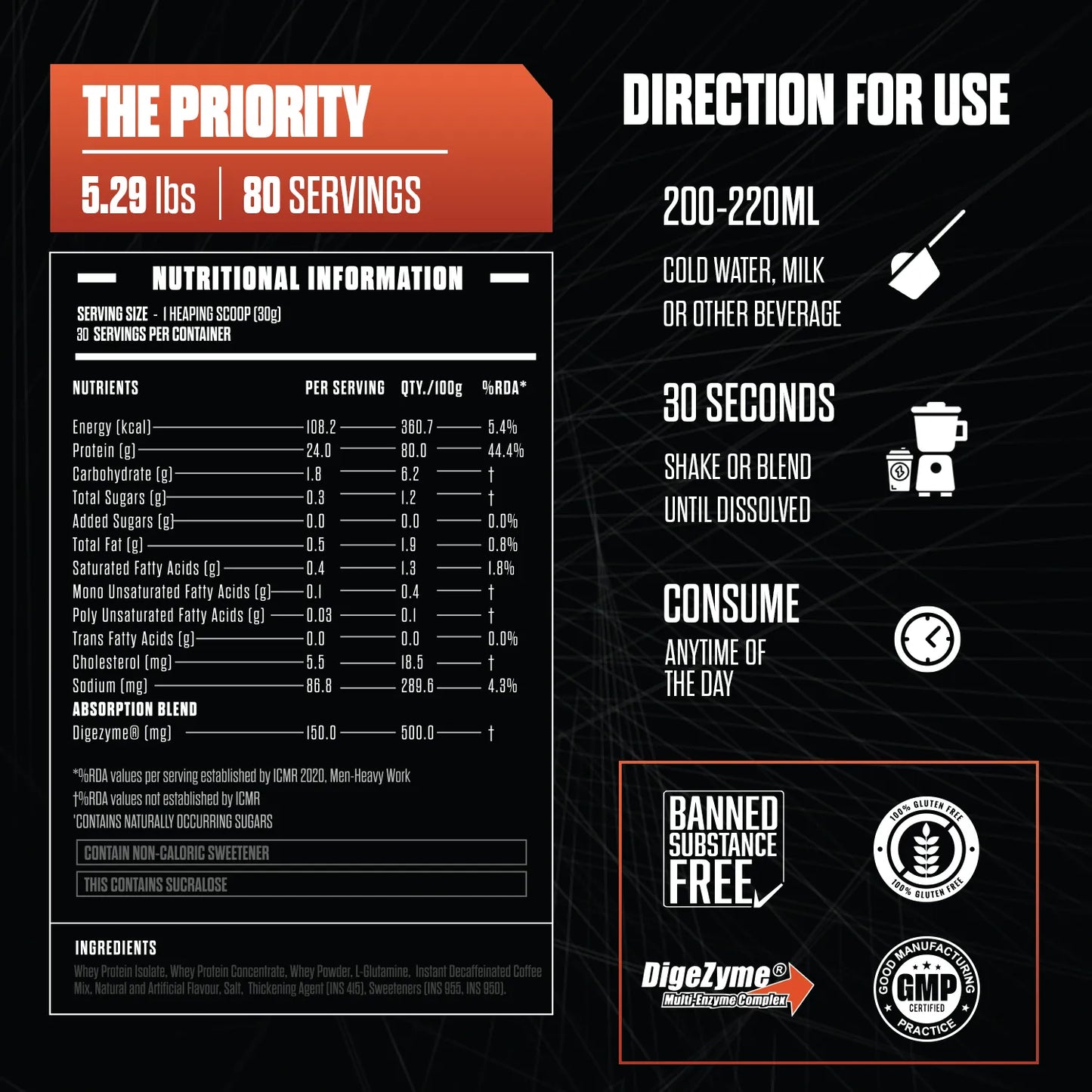 Exalt Supps The Priority Whey Protein - 5.29 lbs
