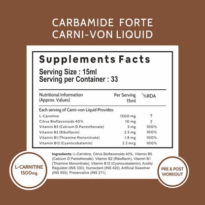 Carbamide Forte L- Carnitine 1500mg | Citrus Burst